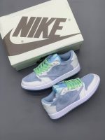 کتونی نایک ایر جردن ۱ لو تراویس اسکات آبی سفید Nike Air Jordan 1 Low Travis Scott Reverse Swoosh