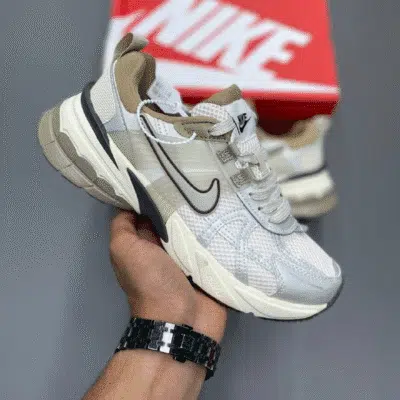 کتونی نایک وی تو کی ران کرم قهوه‌ای Nike V2K Run Cream Brown