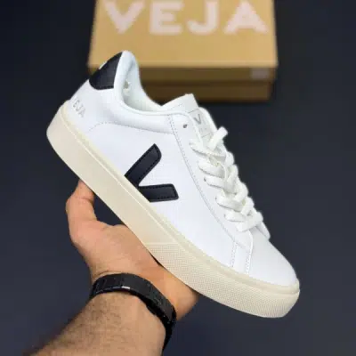 کفش وجا کامپو سفید مشکی Veja Campo White Black