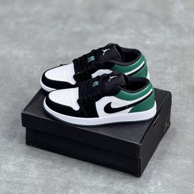 کفش نایک ایر جردن وان لو سبز مشکی Nike Air Jordan 1 Low Green Black