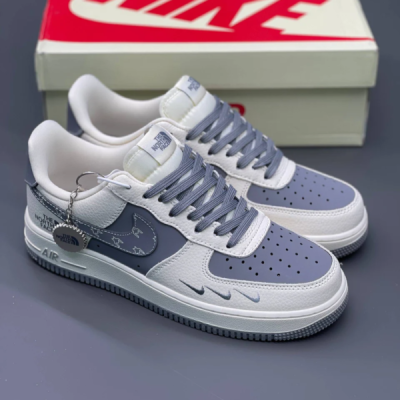 کفش نایک ایرفورس وان نورث فیس طوسی Nike Air Force 1 North Face Grey