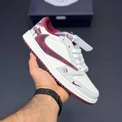 کفش ایر جردن وان لو تراویس اسکات استوسی Nike Air Jordan 1 Low Travis Scott x Stussy