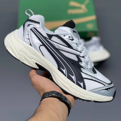 کفش پوما مورفیک رترو یونیسکس سفید مشکی Puma Morphic Retro Unisex White Black