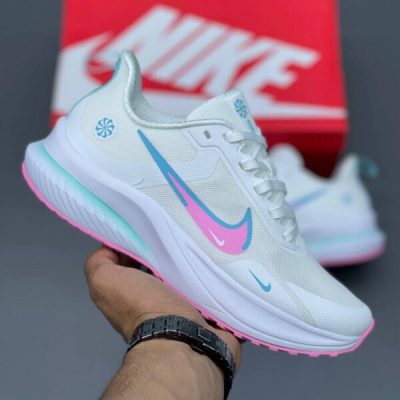 کفش نایک زوم ایکس برفی سفید صورتی Nike ZoomX White Pink