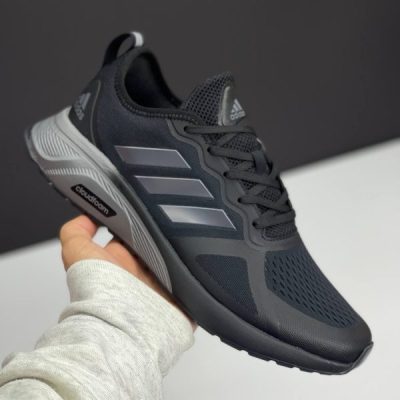 کفش آدیداس کلودفوم مشکی طوسی Adidas Cloudfoam Black Grey