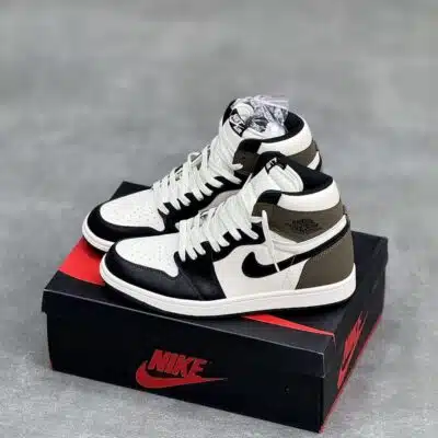 کفش نایک ایر جردن وان ساقدار دارک موکا Nike Air Jordan 1 High Dark Mocha