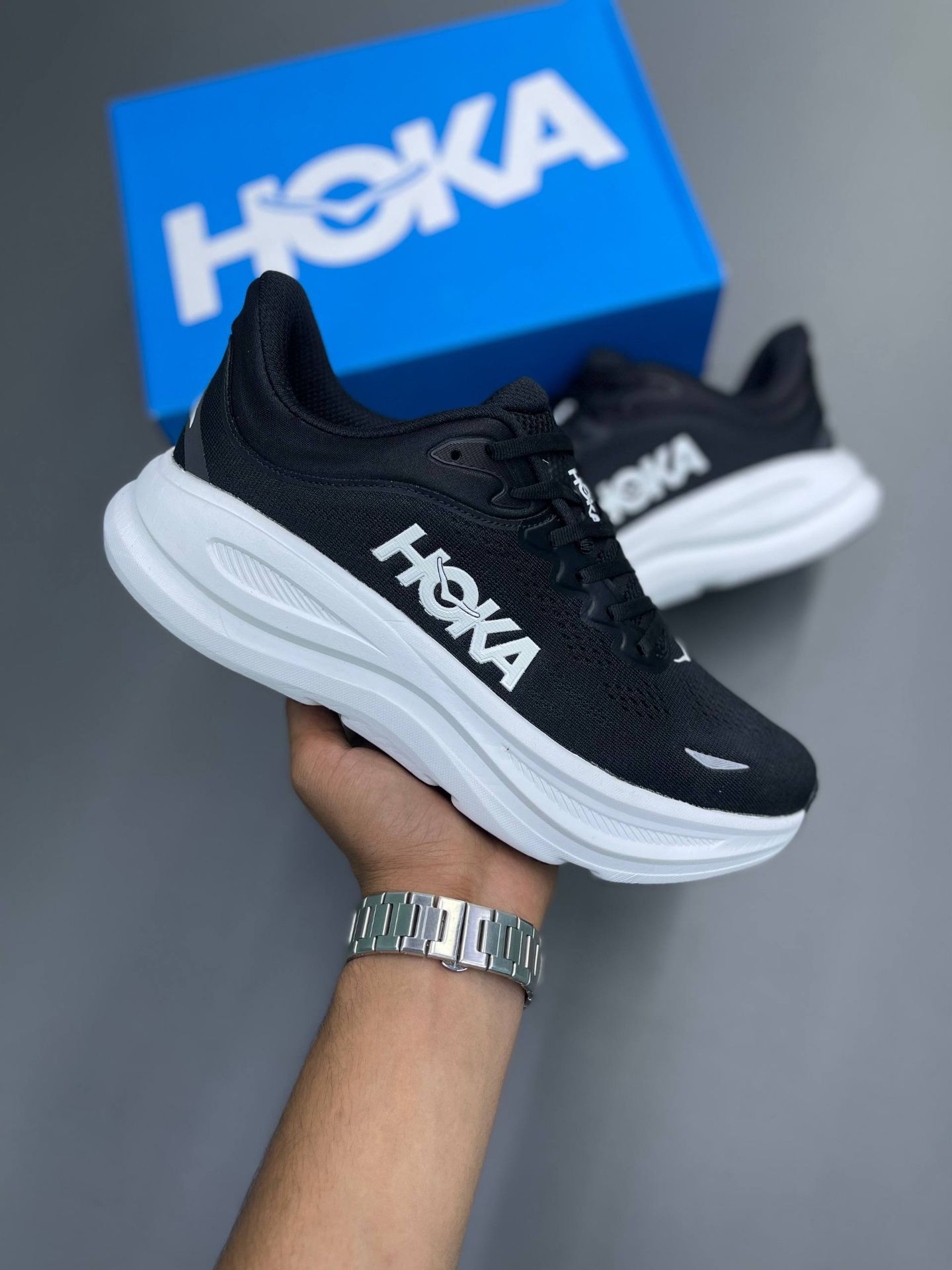 کفش هوکا مشکی سفید HOKA Black White