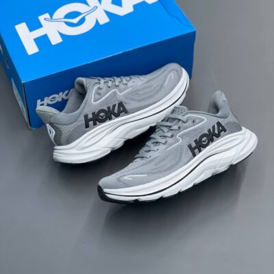 کفش هوکا طوسی سفید HOKA Grey White