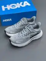 کفش هوکا طوسی سفید HOKA Grey White
