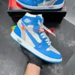 کفش نایک ایر جردن وان ساقدار آف وایت یونیورسیتی Nike Air Jordan 1 High Off-White University Blue