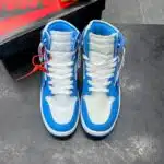 کفش نایک ایر جردن وان ساقدار آف وایت یونیورسیتی Nike Air Jordan 1 High Off-White University Blue