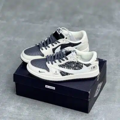 کفش نایک ایر جردن وان لو تراویس اسکات بالنسیاگا Nike Air Jordan 1 Low Travis Scott Balenciaga