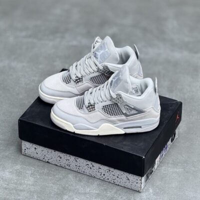 کفش نایک ایر جردن 4 رترو طوسی نقره ای Nike Air Jordan 4 Retro Grey Silver
