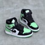 کفش نایک ایر جردن وان ساقدار مشکی سبز Nike Air Jordan 1 High Black Green