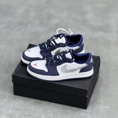 کفش نایک اس بی دانک لو سفید سرمه‌ای طوسی Nike SB Dunk Low White Navy Grey