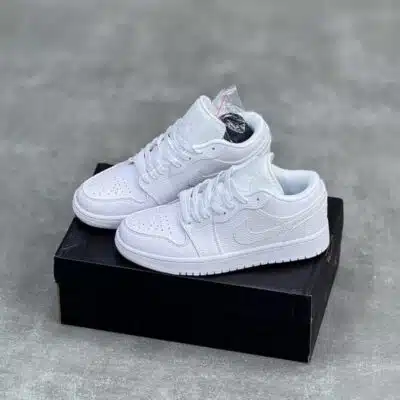 کفش نایک ایر جردن وان لو تمام سفید Nike Air Jordan 1 Low Triple White