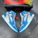 کفش نایک ایر جردن وان ساقدار آف وایت یونیورسیتی Nike Air Jordan 1 High Off-White University Blue